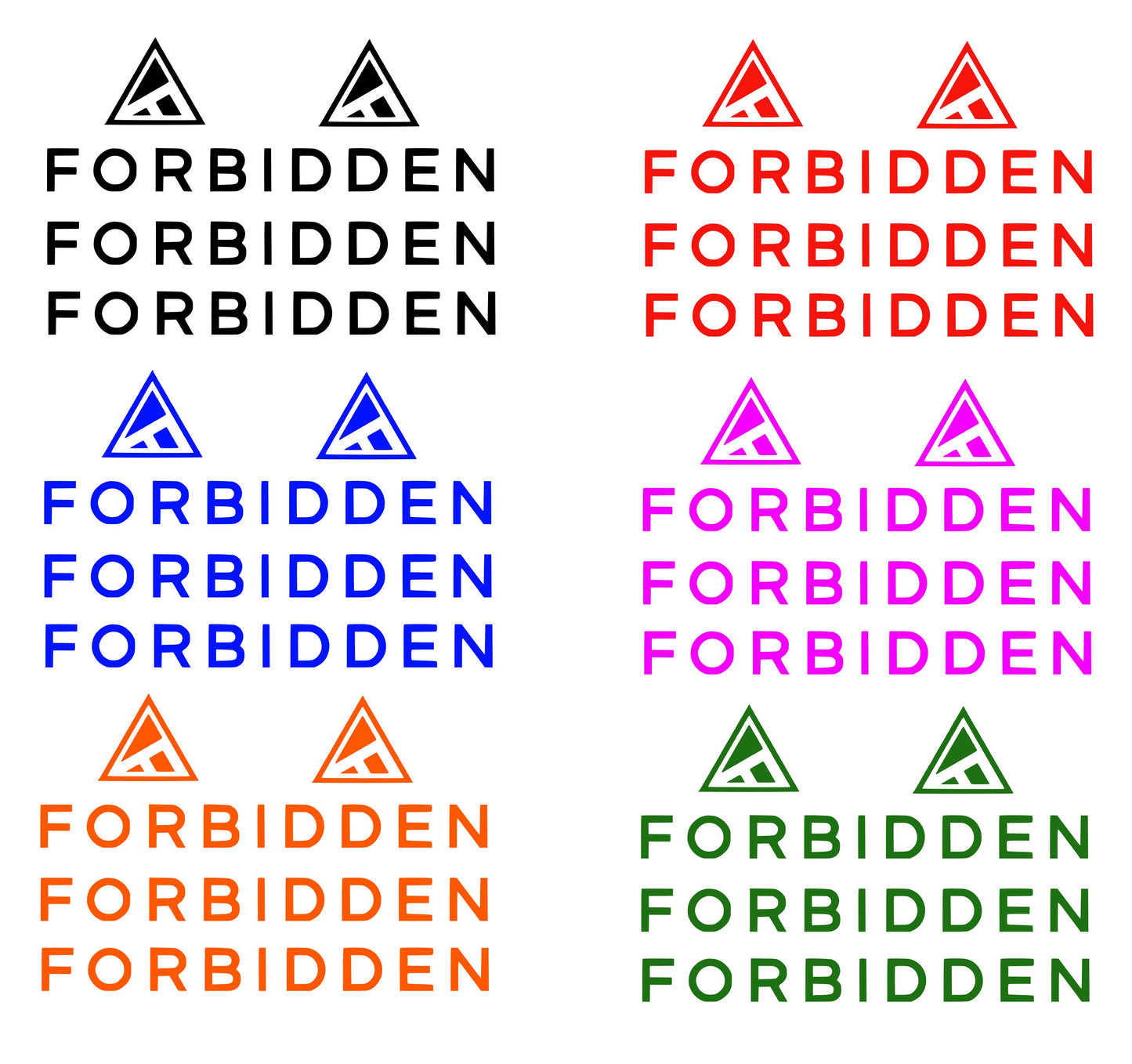 Dreadnought MTB Decals - Custom Color Forbidden Dreadnought Stickers/Decals